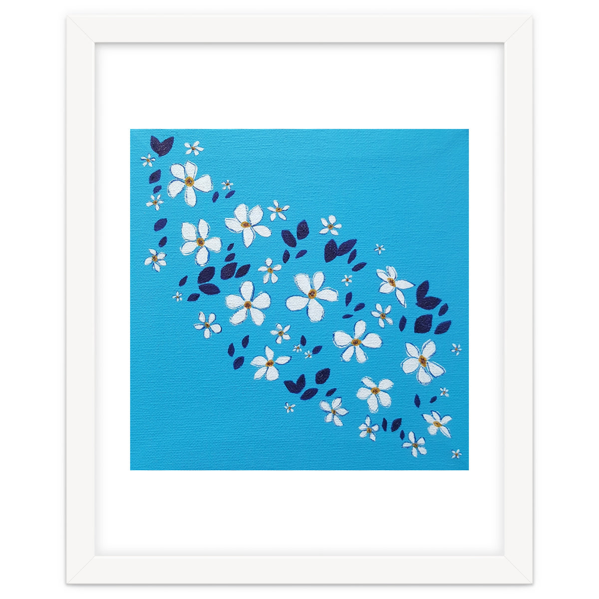 Flowers On Blue