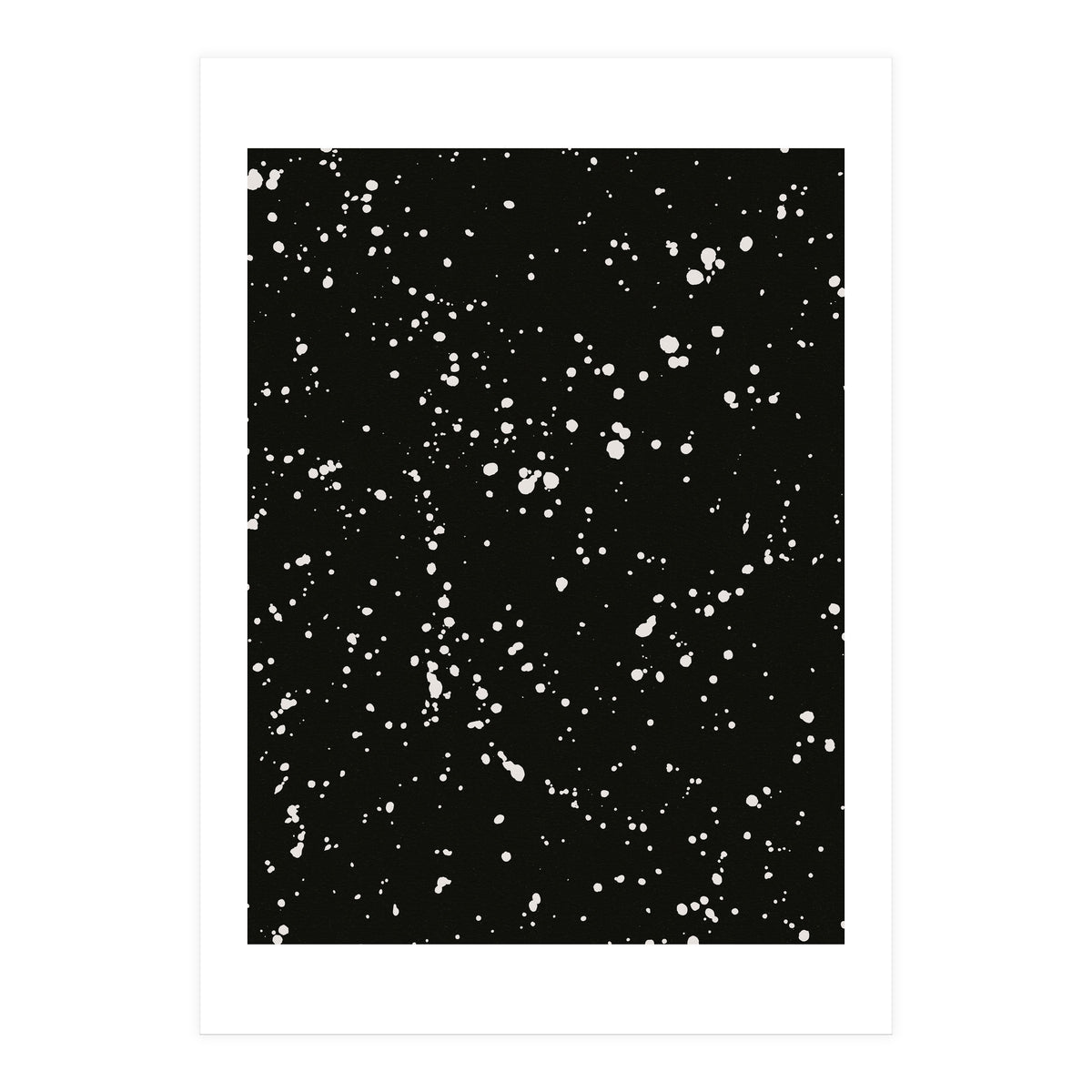 Paint Splatter on Black Background (Print Only)