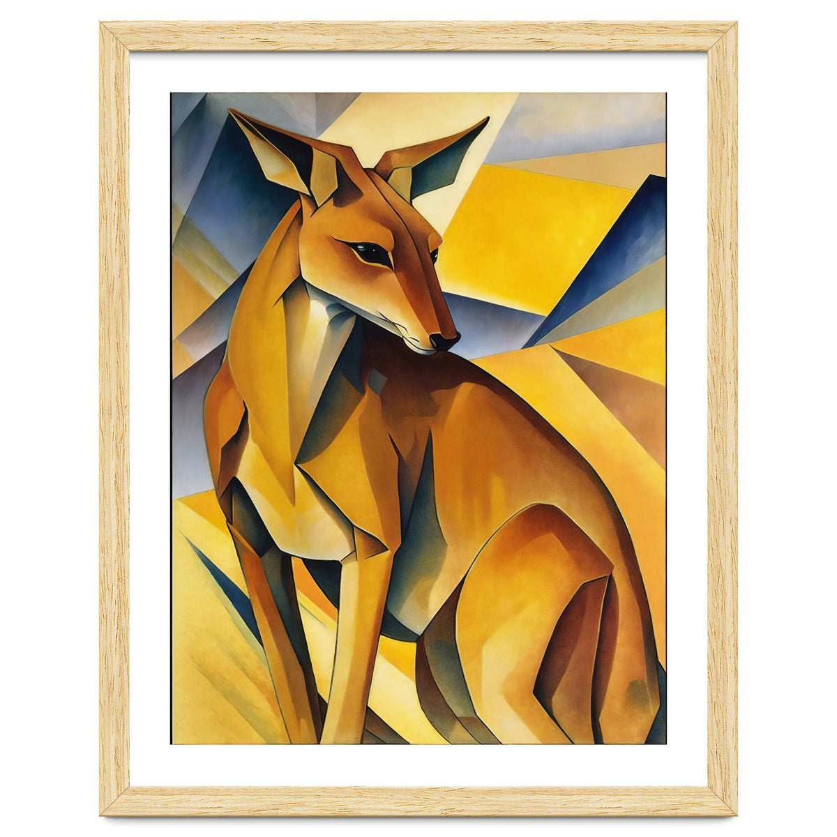 Kangaroo Abstract Oil Painting