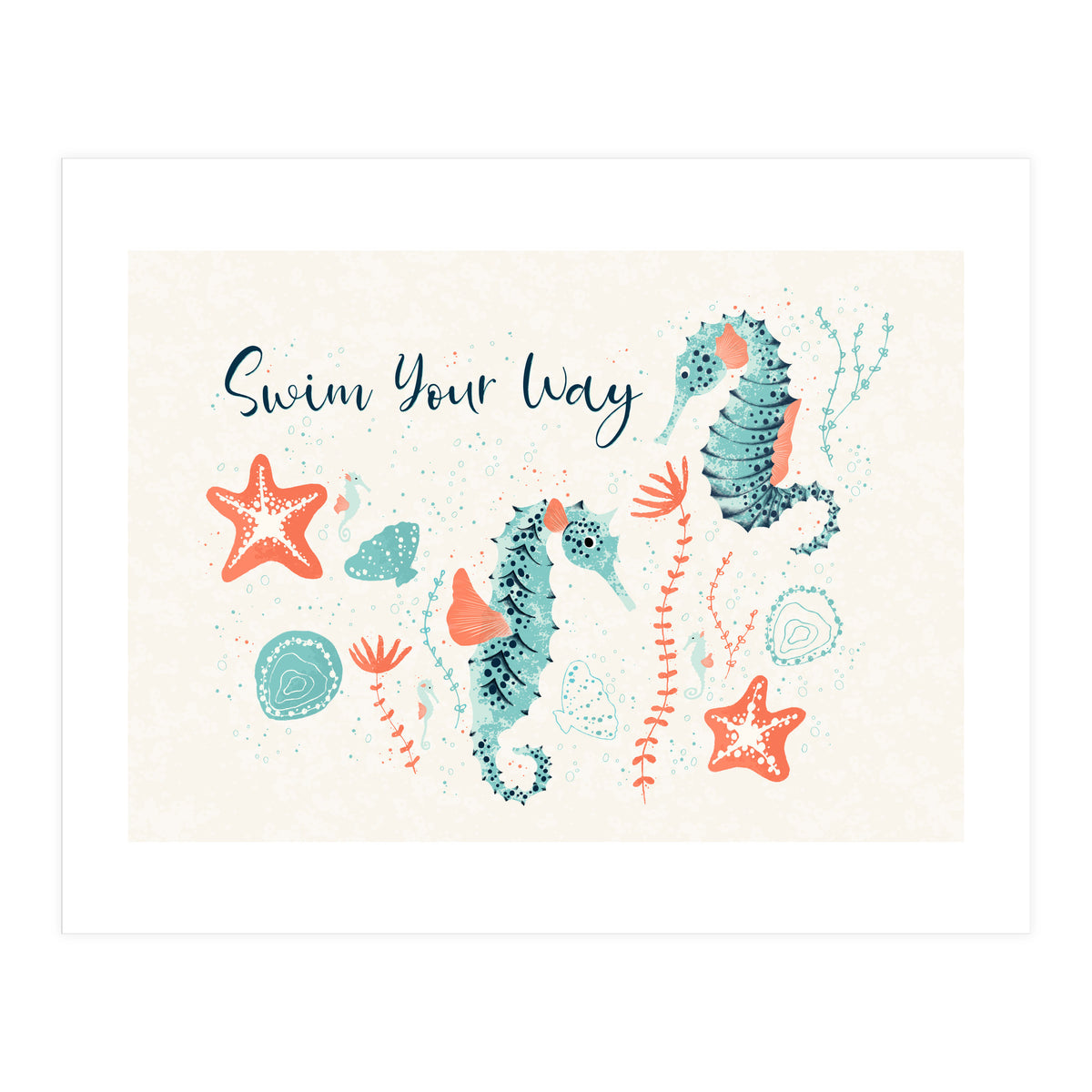 Swim Your Way Seahorse (Print Only)