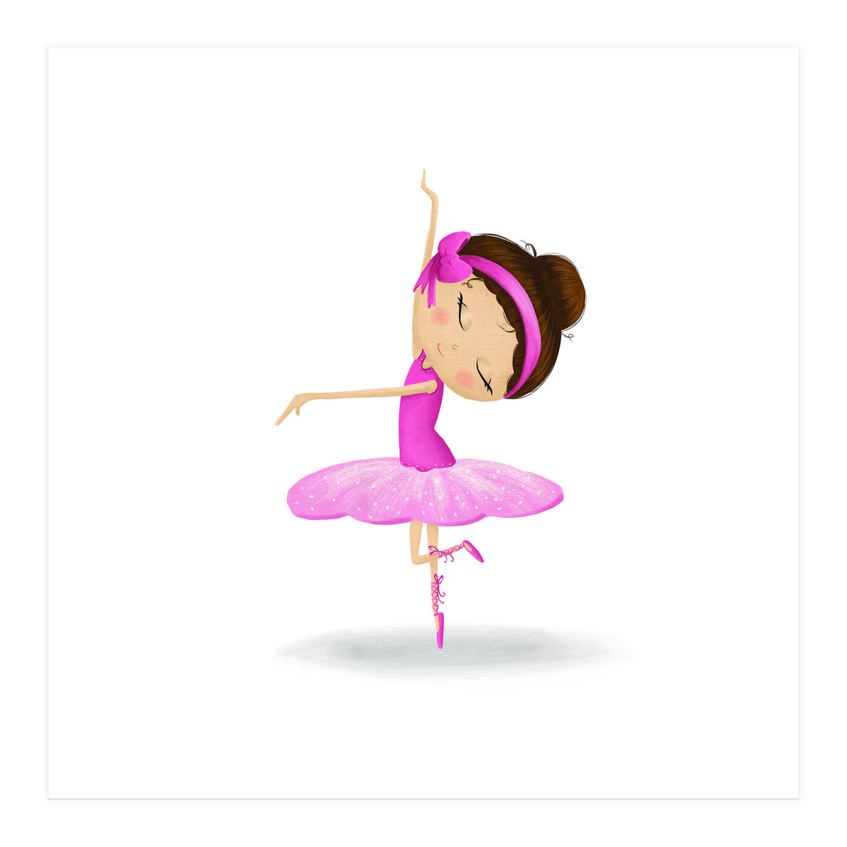 Adorable Twirling Ballerina Nursery Print (Print Only)