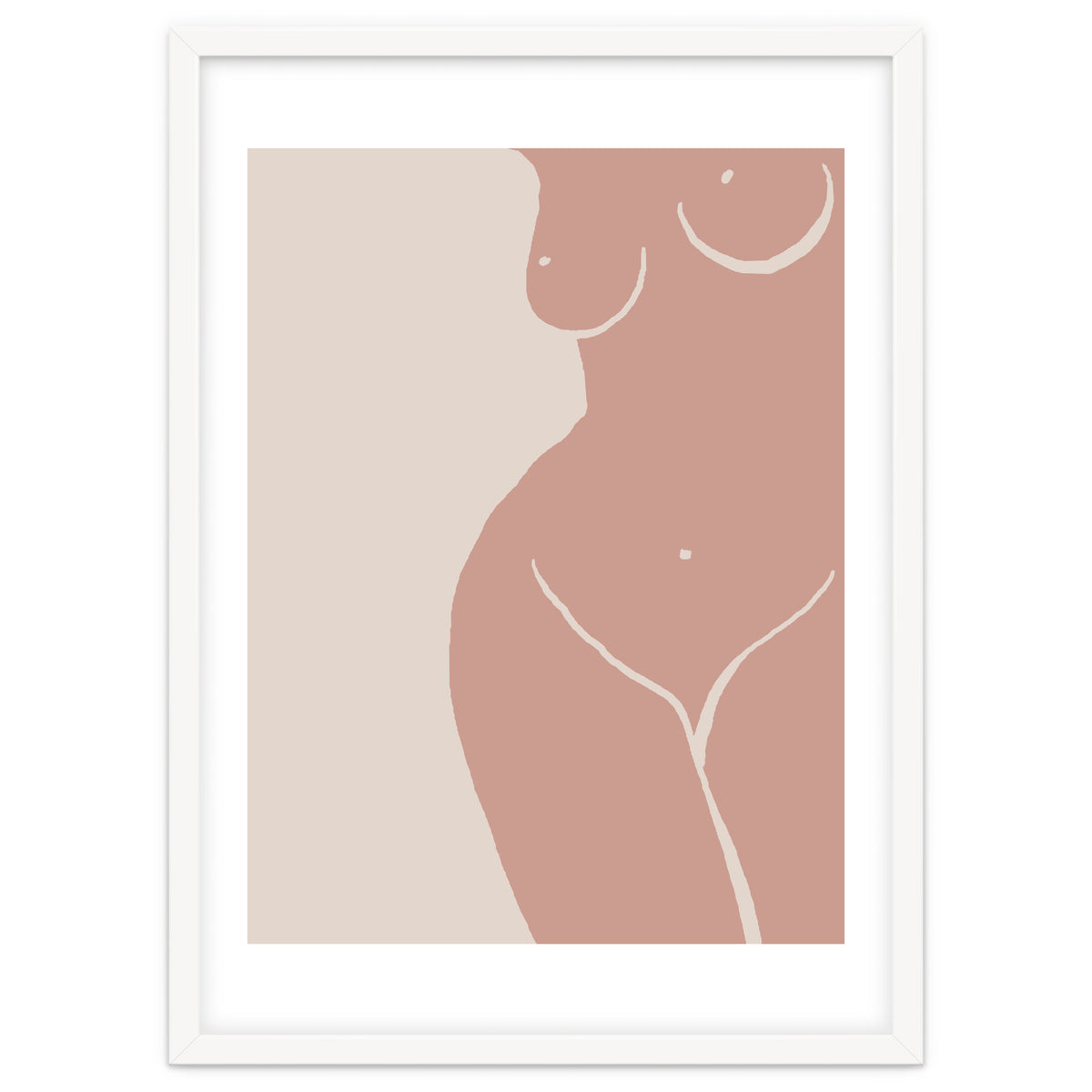 Female nude closeup line-a