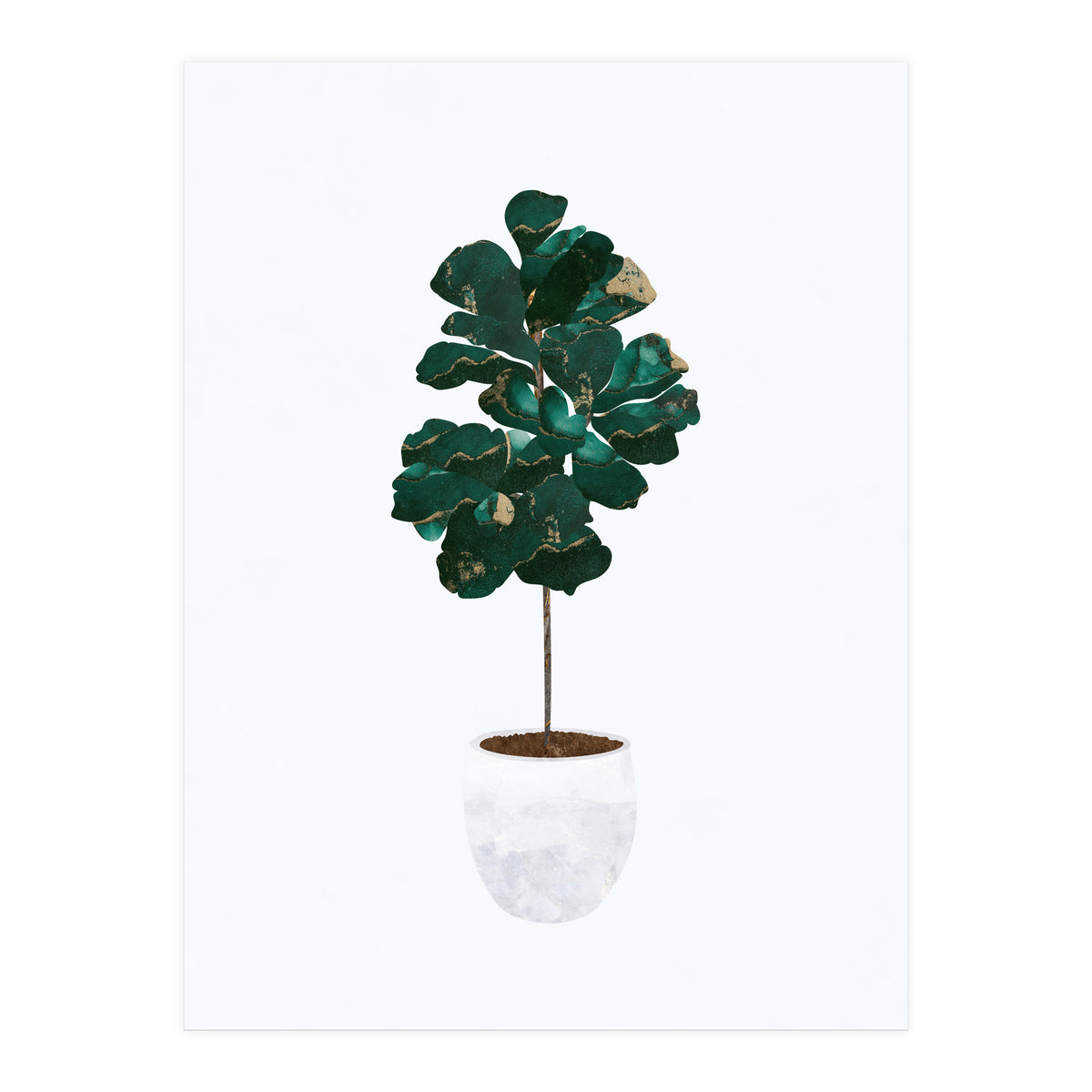 FIddle Leaf Fig gold and green (Print Only)