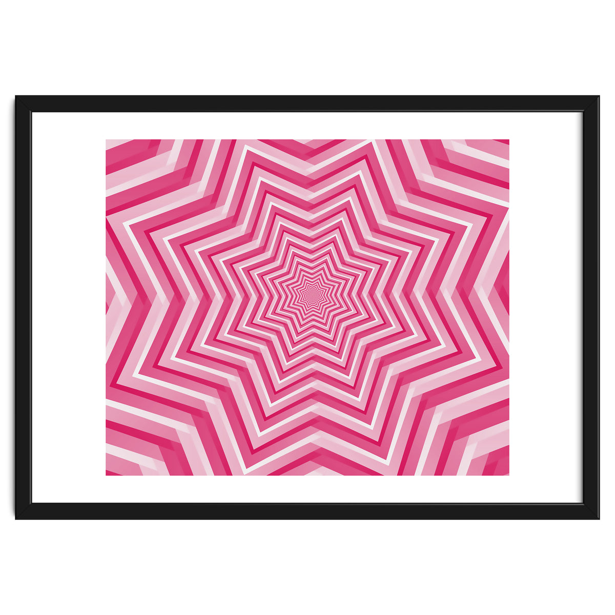 Abstract Pink Geometric Design Art