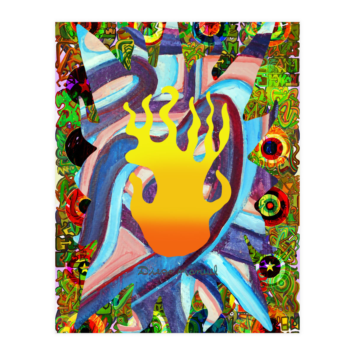 Fuego Y Graffiti 15 (Print Only)