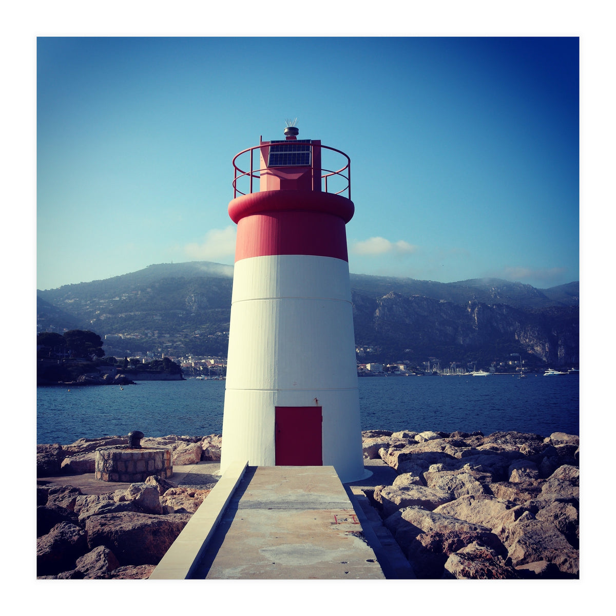 Red and white lighthouse (Print Only)