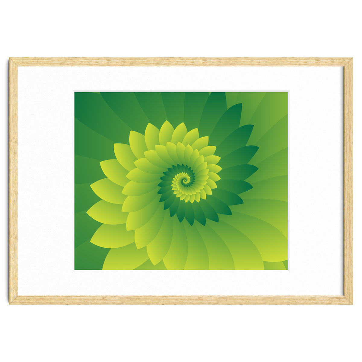 Abstract Digital GREEN FLORA 3D ART