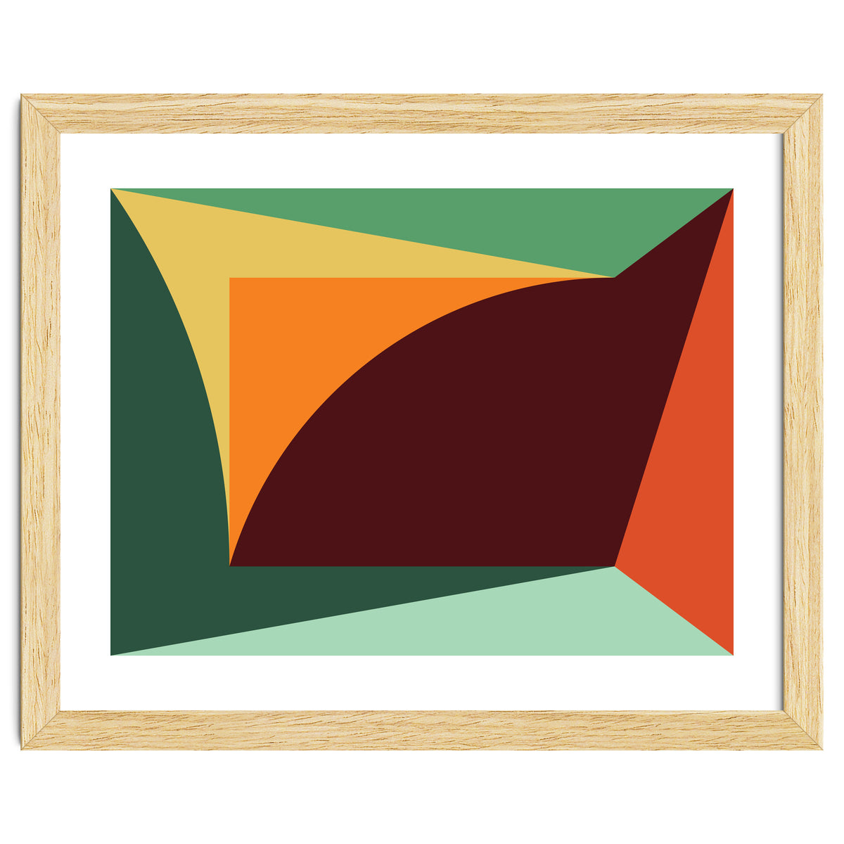Geometric Shapes No. 18 - orange, green & purple