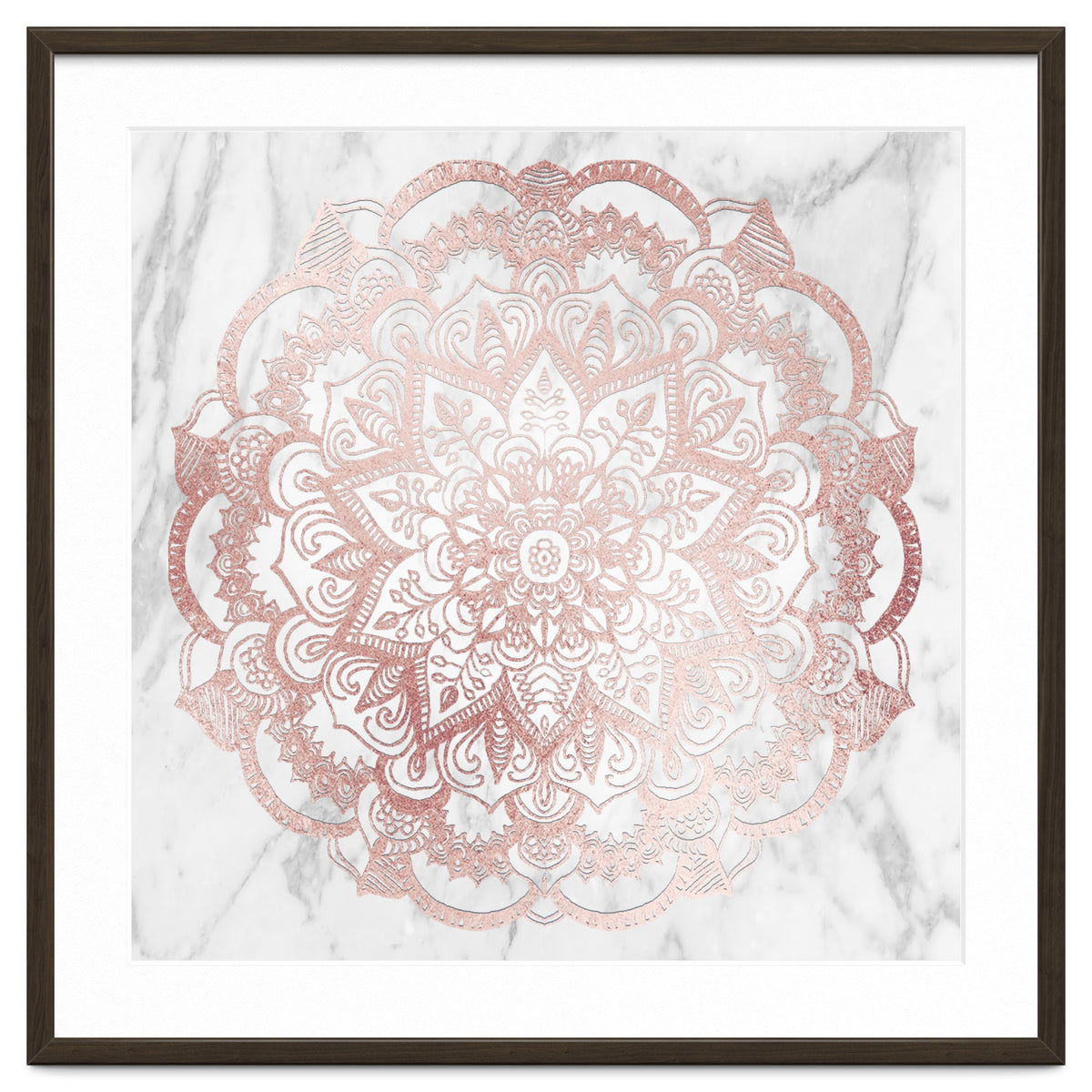 Rose Gold Mandala Star