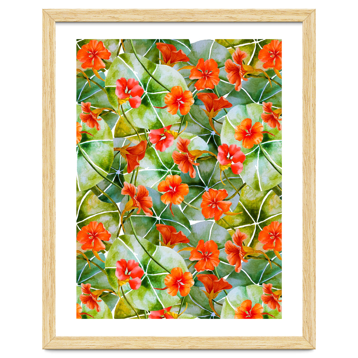 Nasturtiums watercolor 01