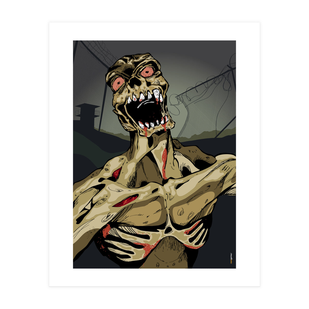 Zombie Walking (Print Only)