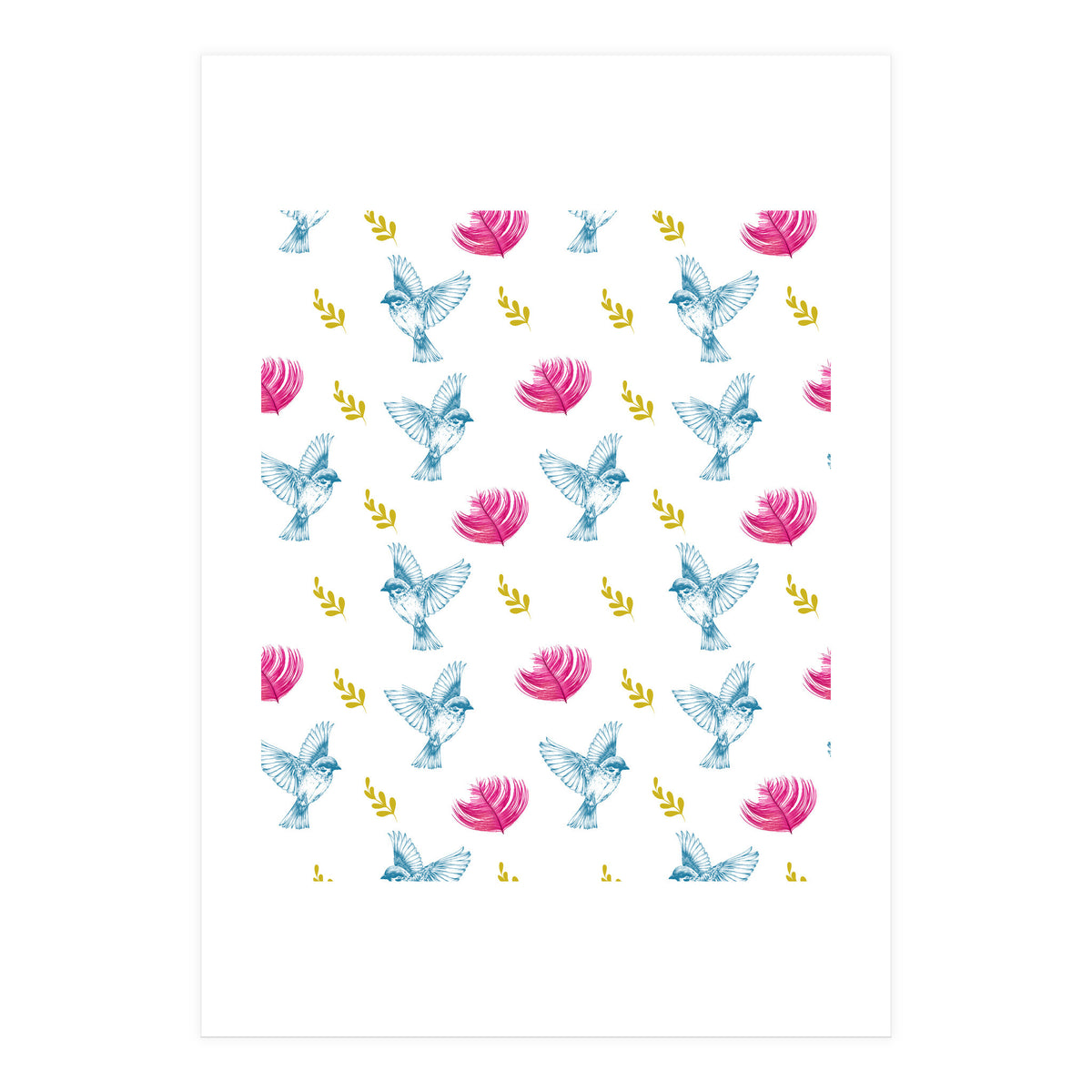 Blue Bird Pattern (Print Only)