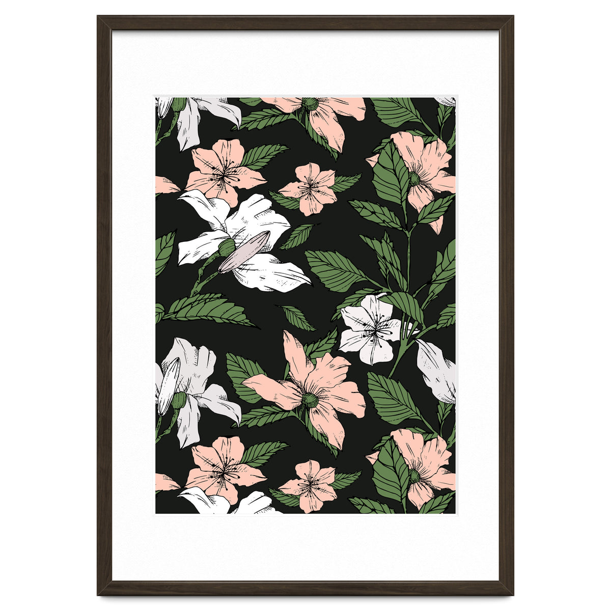 Flowers in the tropical night