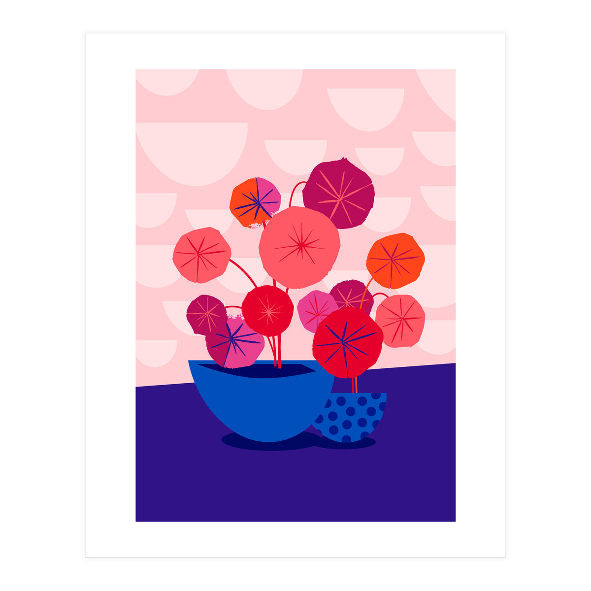 Pileas in Red and Pink (Print Only)