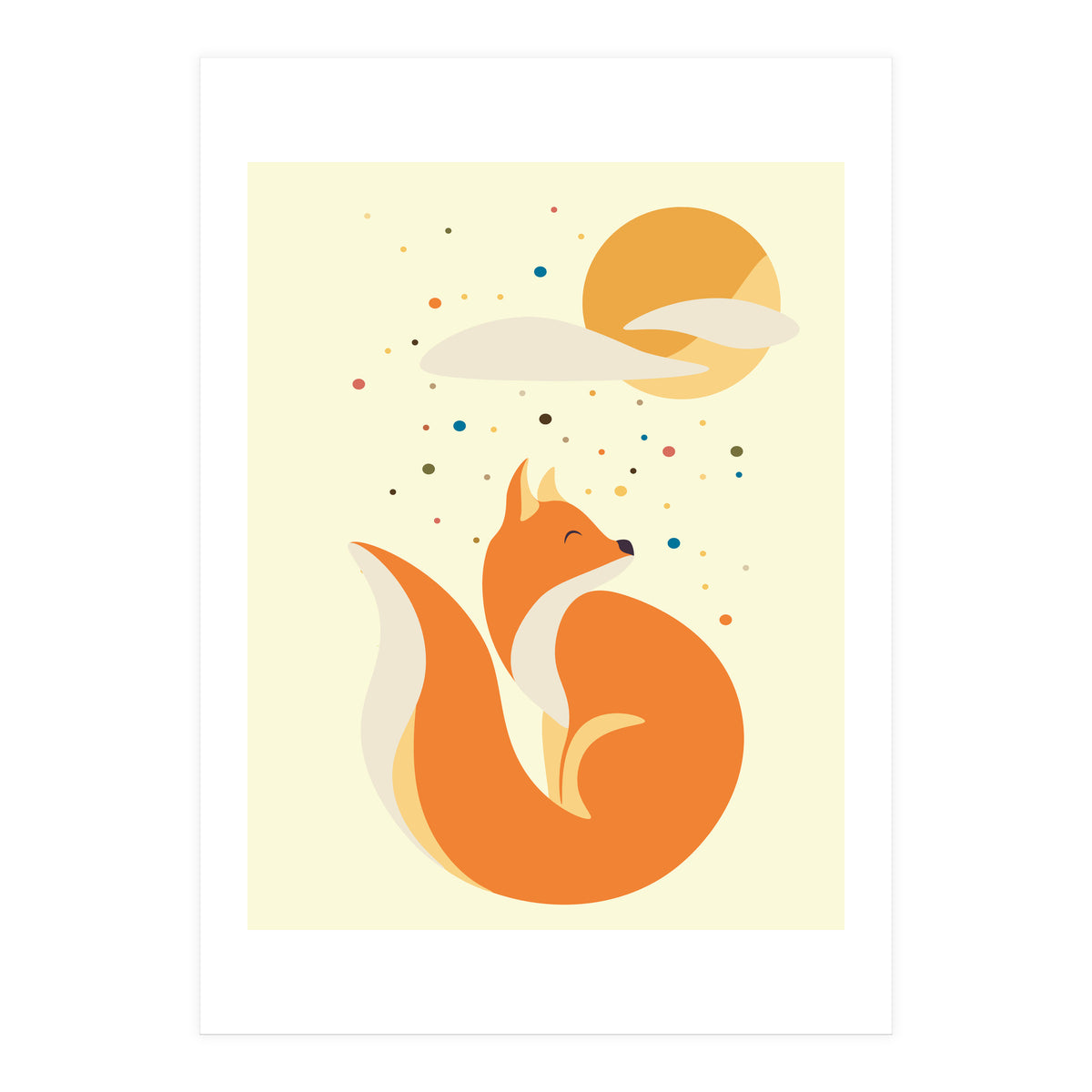 Foxy felt with the heart (Print Only)