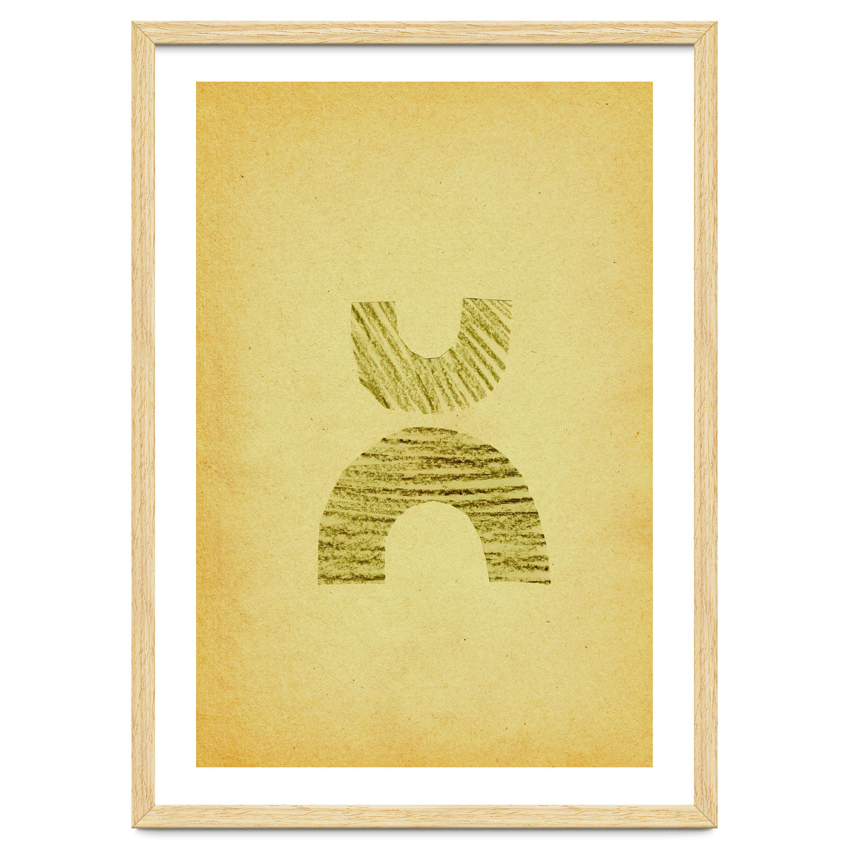 Abstract shapes and retro paper