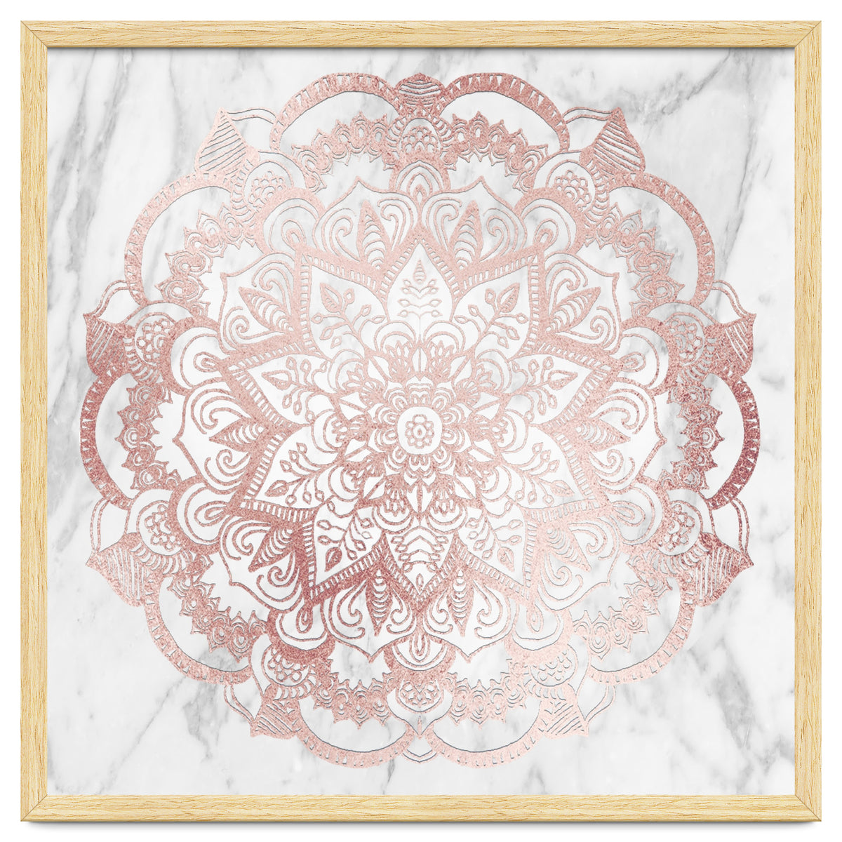 Rose Gold Mandala Star