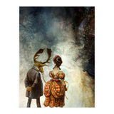VINTAGE COUPLE IN AUTUMNAL ABSTRACT FOREST I (Print Only) thumbnail