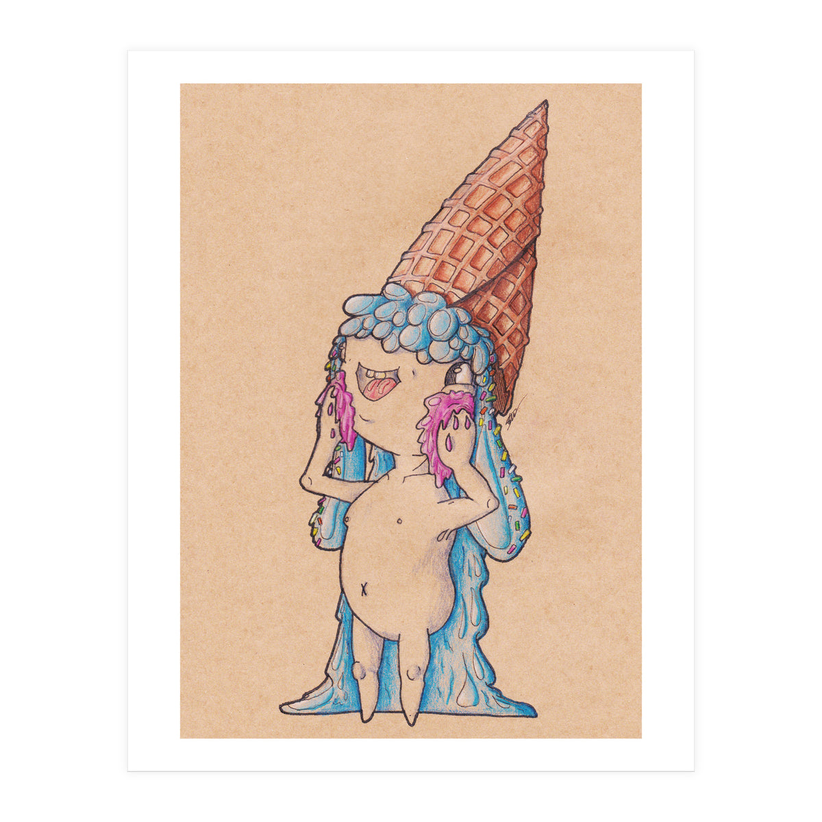 Ice Cream Gluttony (Print Only)