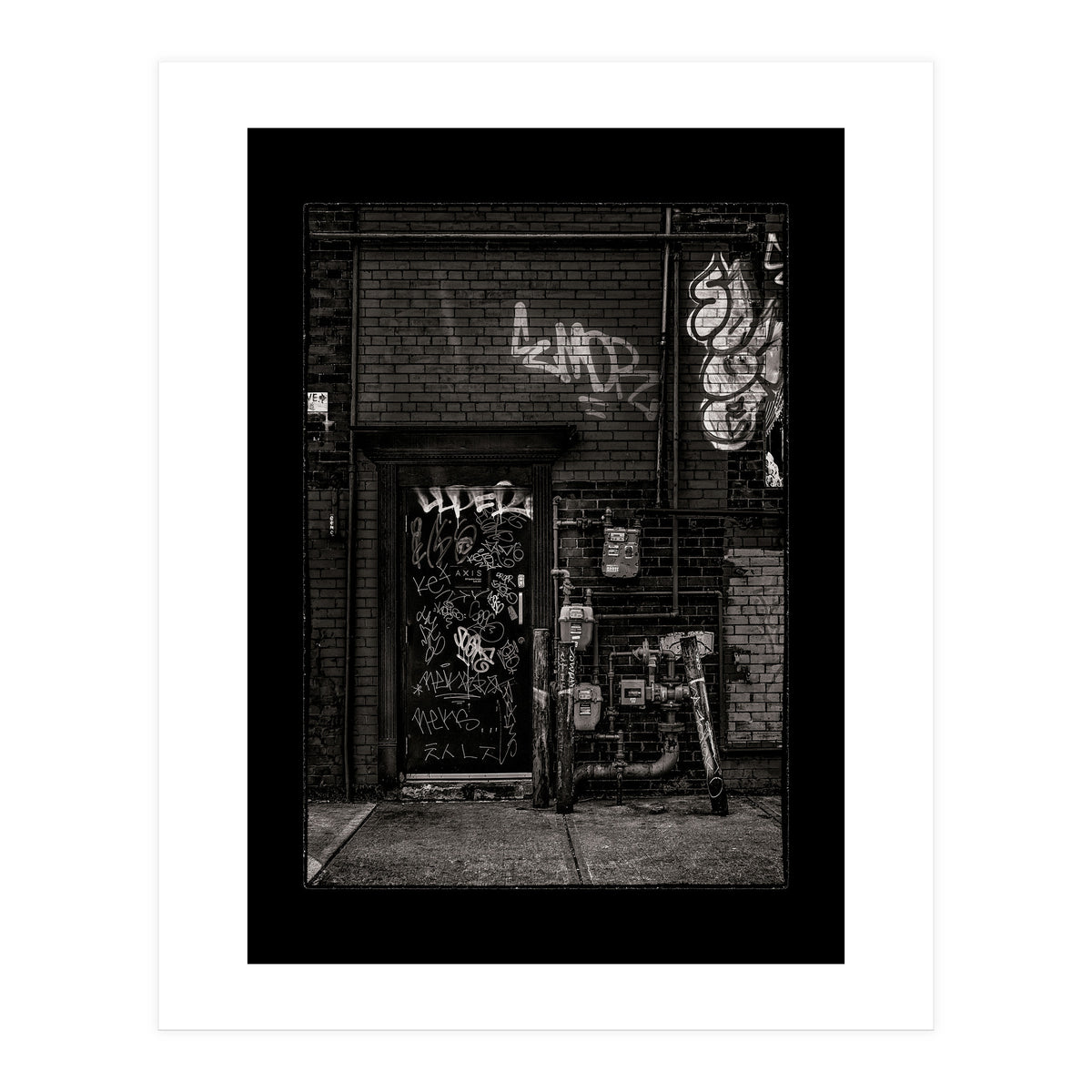 Alleyway Pipes No 4 with Border (Print Only)