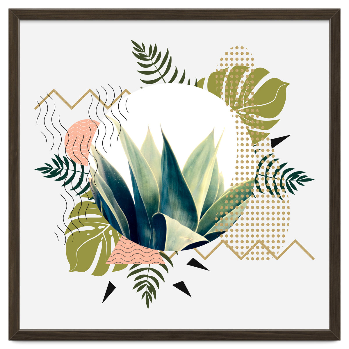 Abstract geometrical and botanical shapes