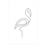 One Line Art Flamingo (Print Only) thumbnail