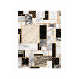 Random Pattern - Black and White Marble (Print Only) thumbnail
