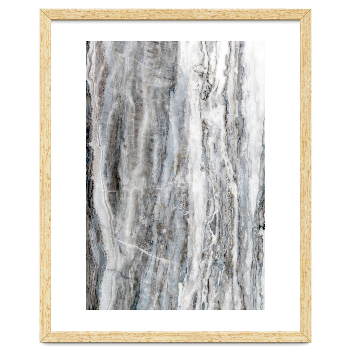 Marble Landscape II Blue and White