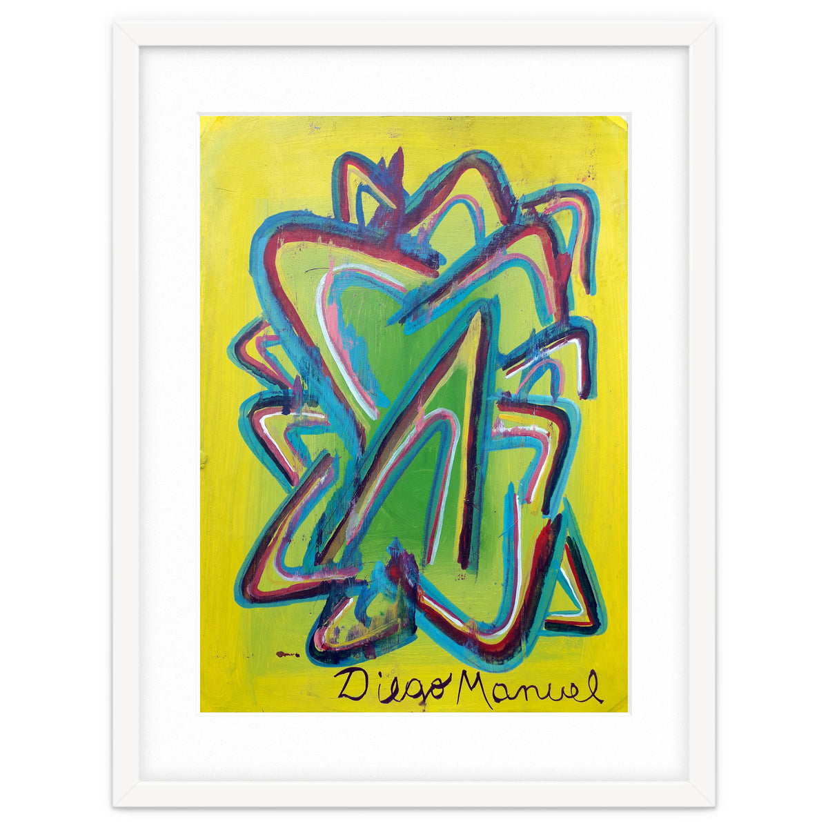 Forma Celeste Sobre Amarillo 2