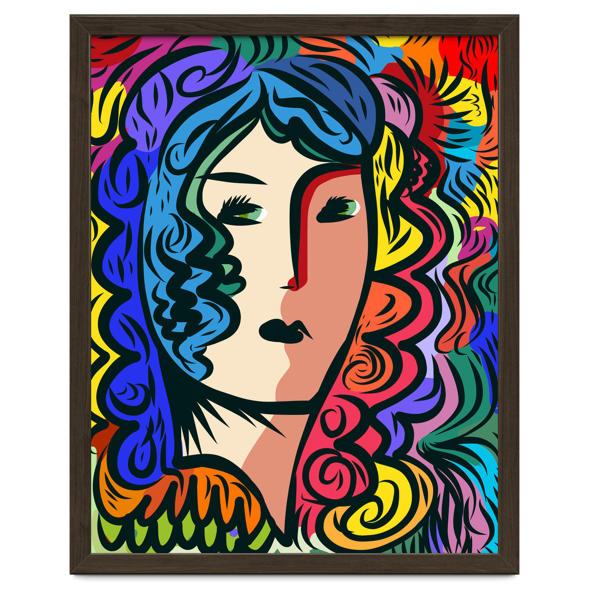 Rainbow Portrait Girl