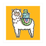 Kawaii Cute Gift Carrying Llama (Print Only) thumbnail