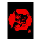 cute cat in red (Print Only) thumbnail