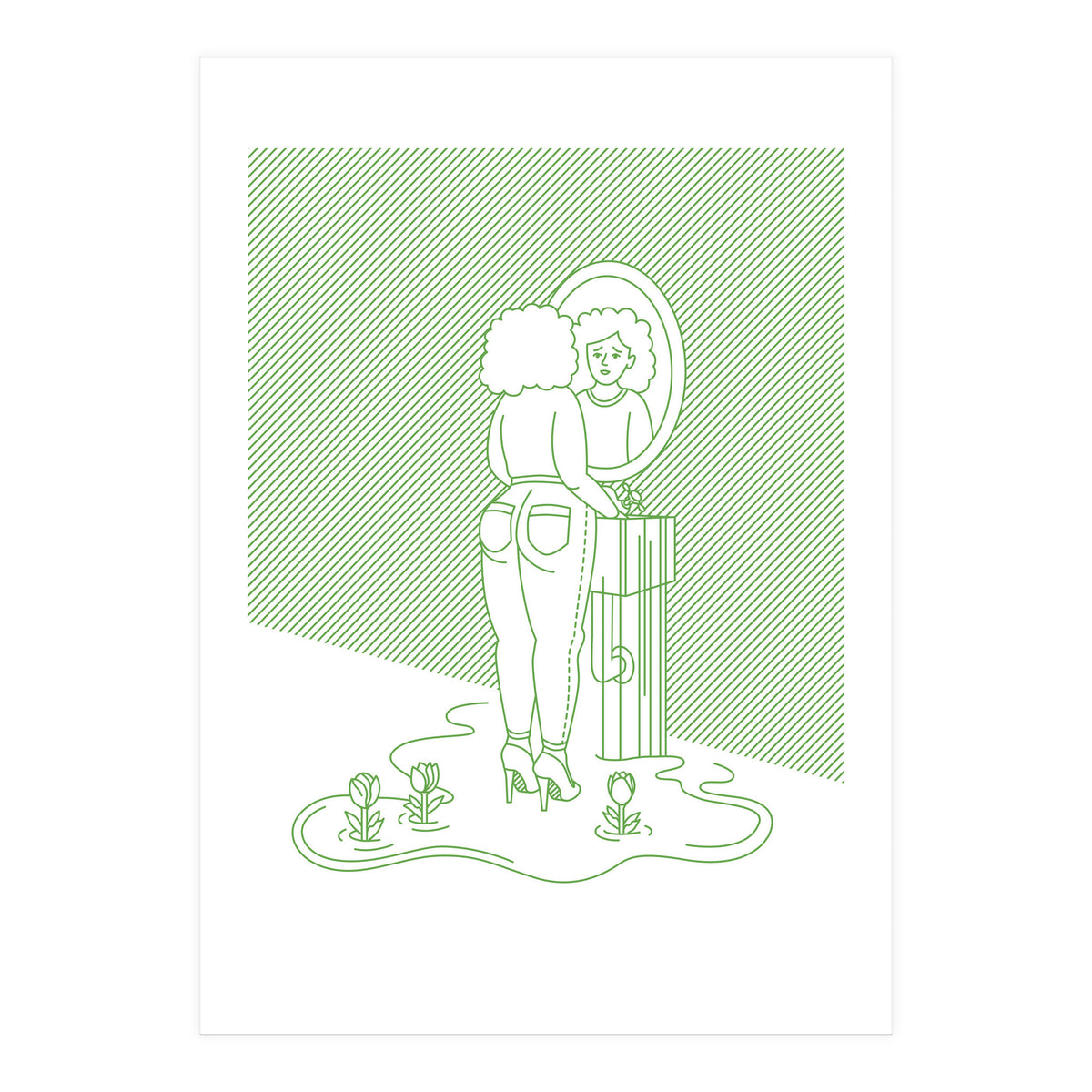 "That Sinking Feeling" in Green (Print Only)