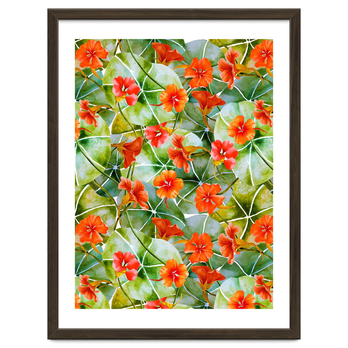 Nasturtiums watercolor 01