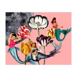 Mermaid Floral with moon (Print Only) thumbnail