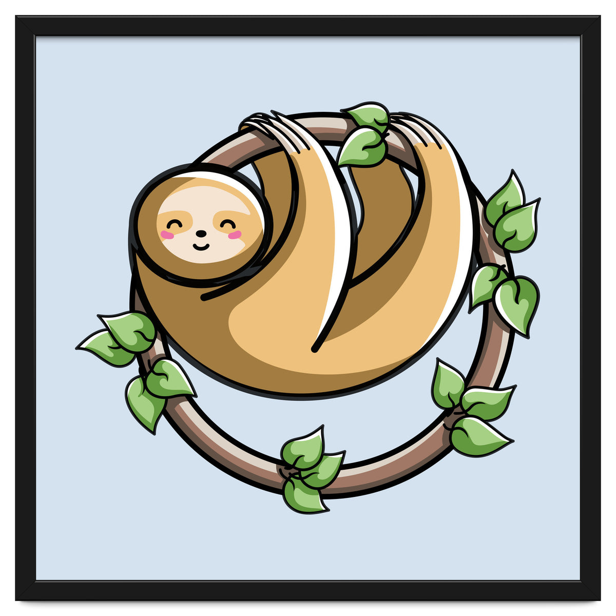 Kawaii Cute Sloth Circle