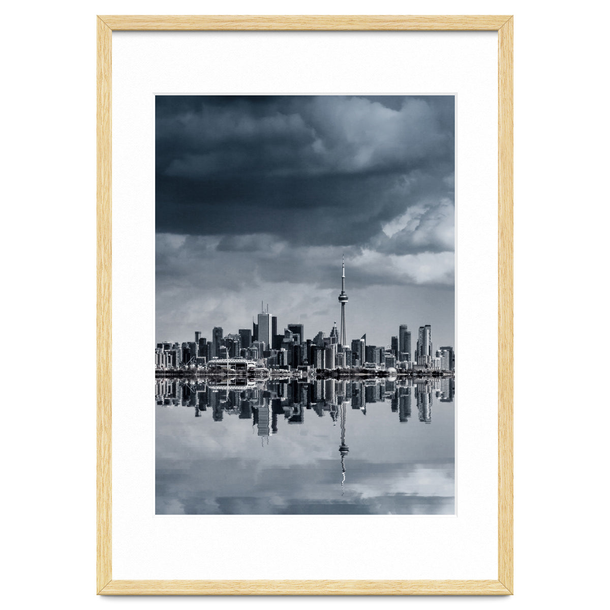 Toronto Skyline From Colonel Samuel Smith Park Reflection No 1