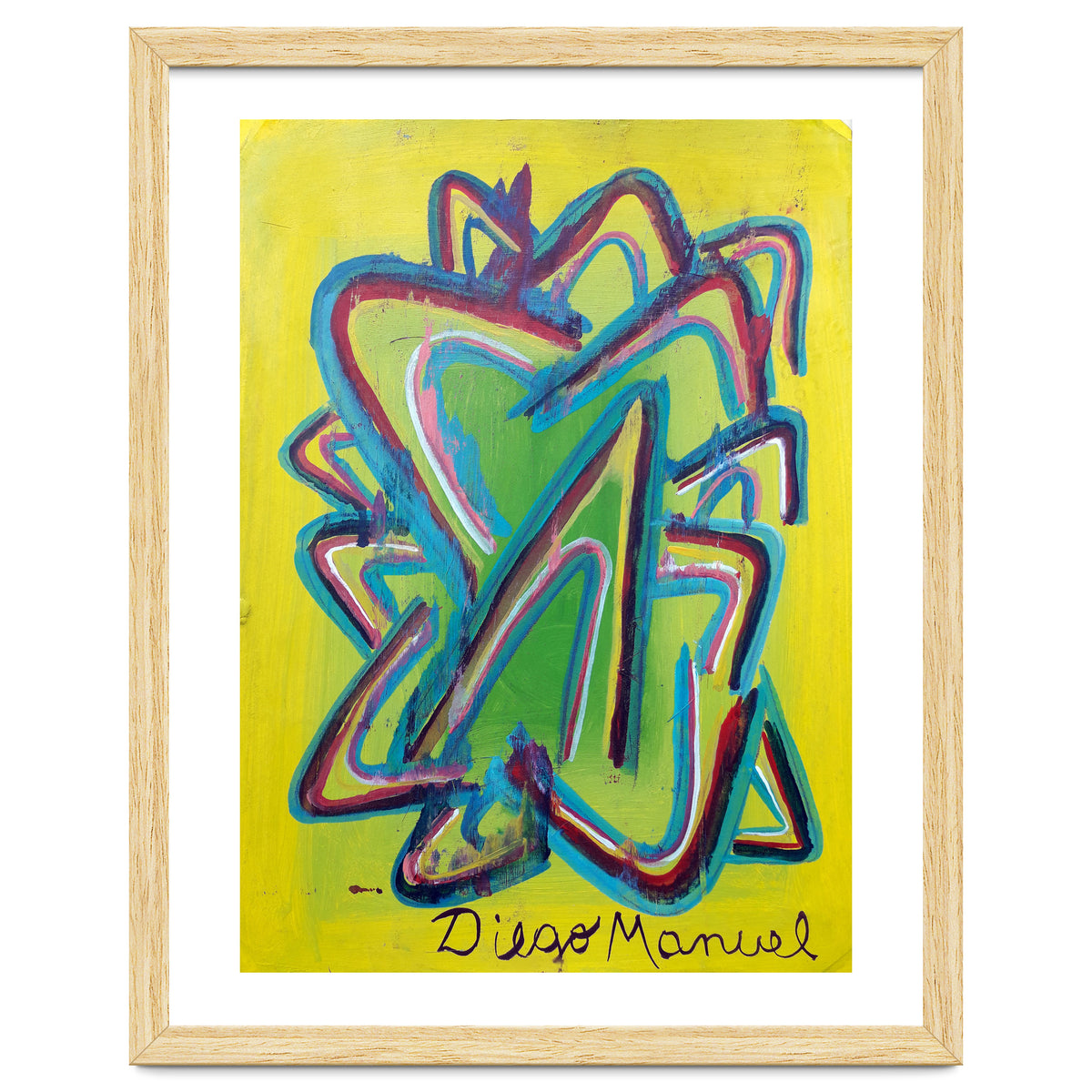 Forma Celeste Sobre Amarillo 2