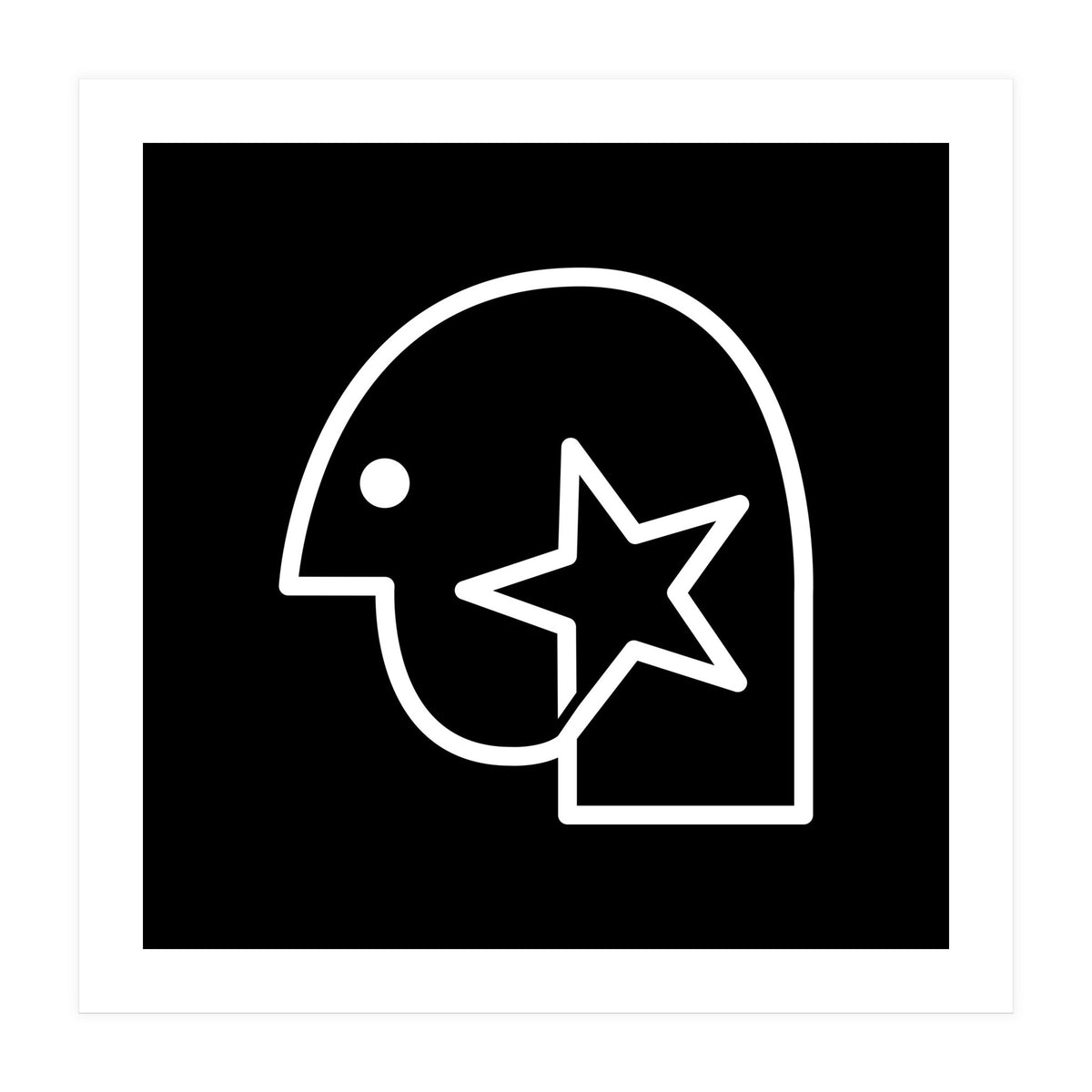 Head Star_Black (Print Only)