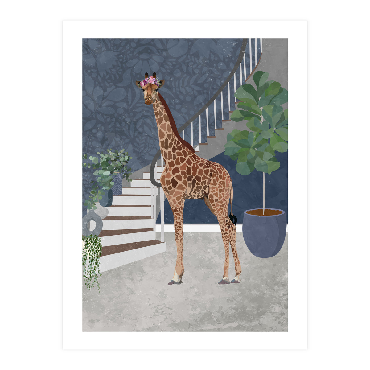 Giraffe in a Victorian House (Print Only)