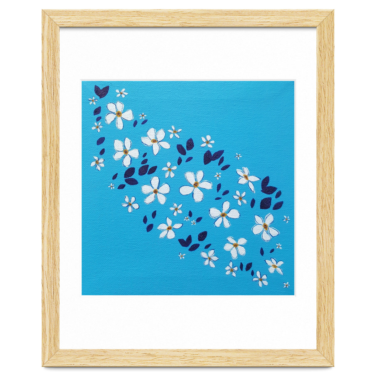 Flowers On Blue