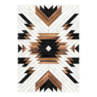 Urban Tribal Pattern No.5 - Aztec - Concrete and Wood (Print Only)