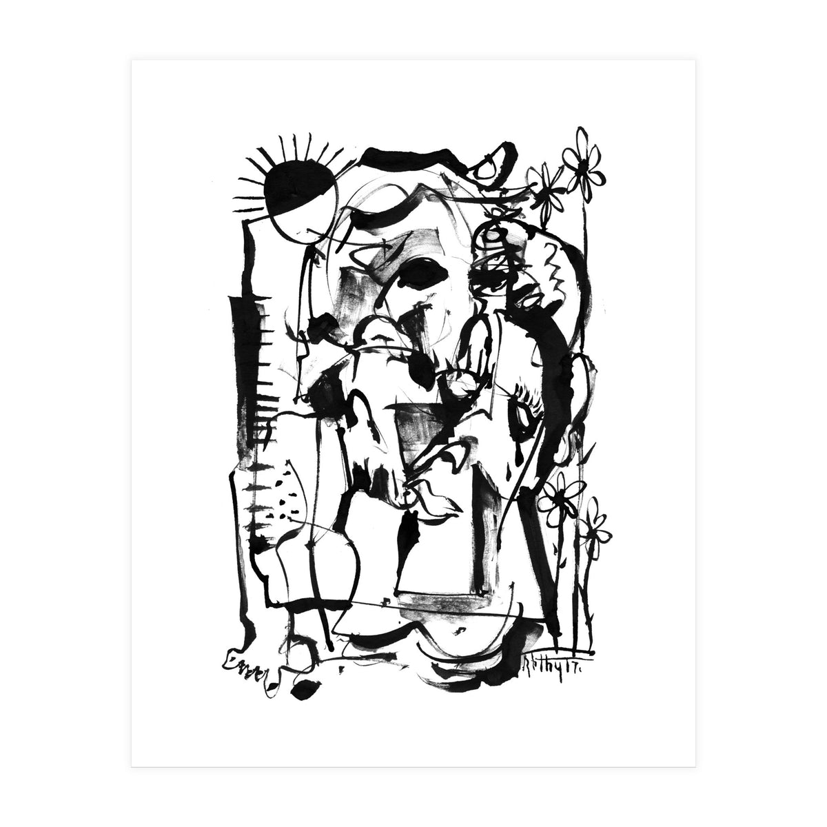 Sunrise - b&w (Print Only)