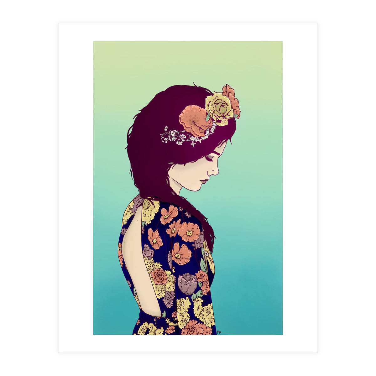 Yellow Garden Lady (Print Only)