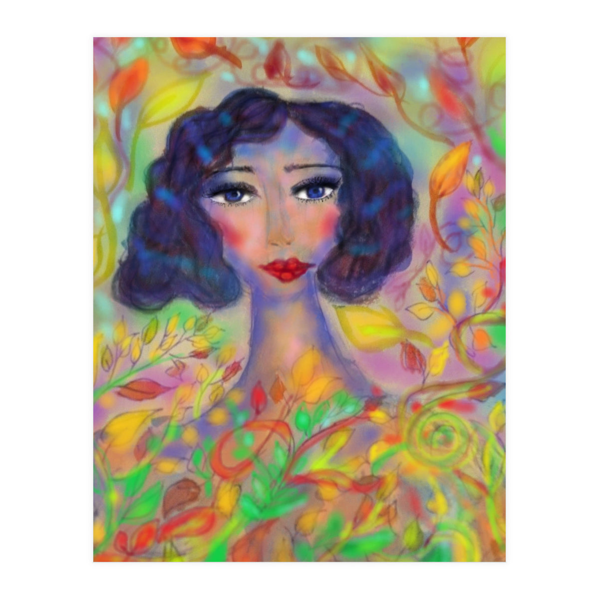 A GIRL IN AN ENCHANTED FOREST  (Print Only)