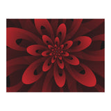 Abstract Digital Modern Red Floral 3D ART (Print Only) thumbnail