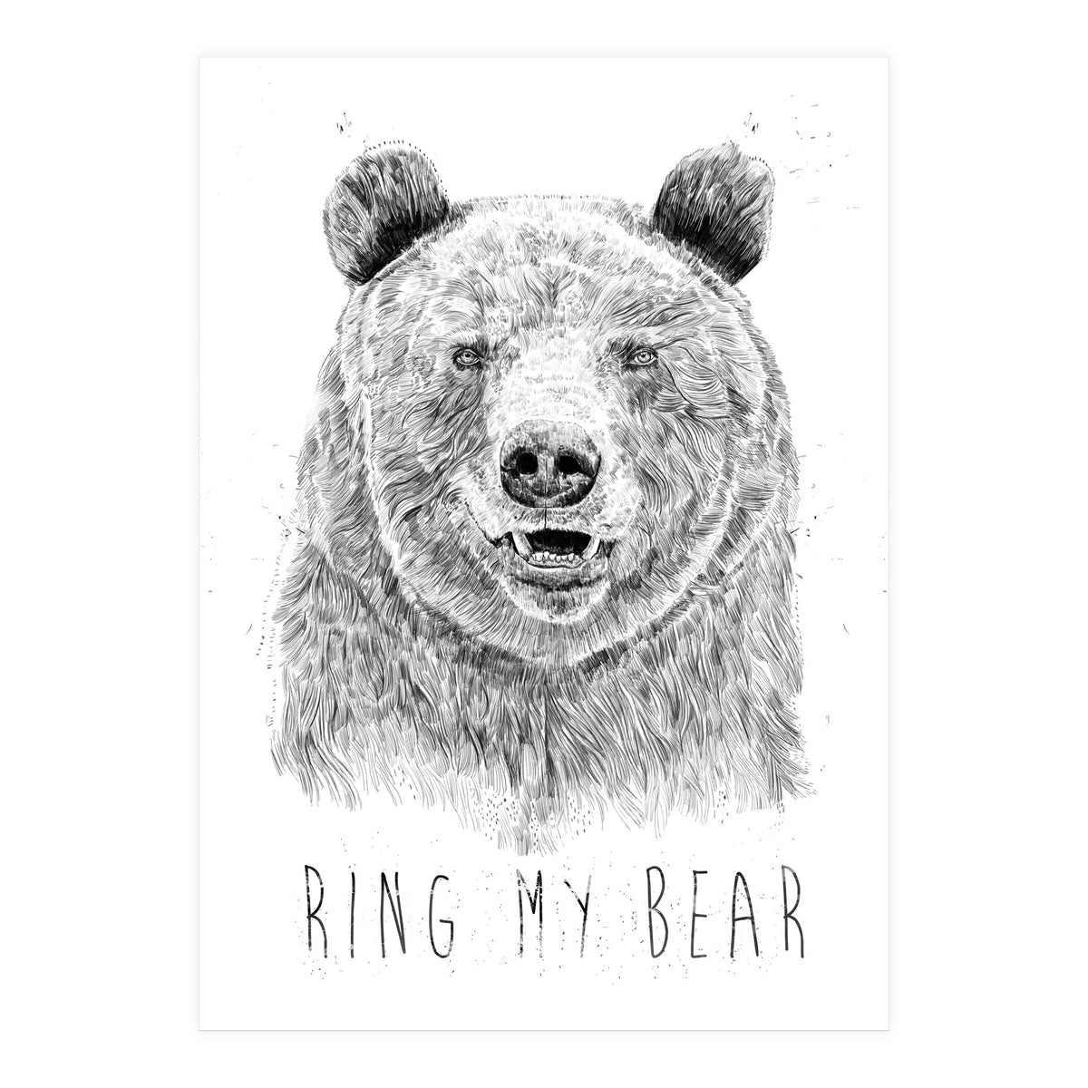 Ring My Bear (bw) (Print Only)