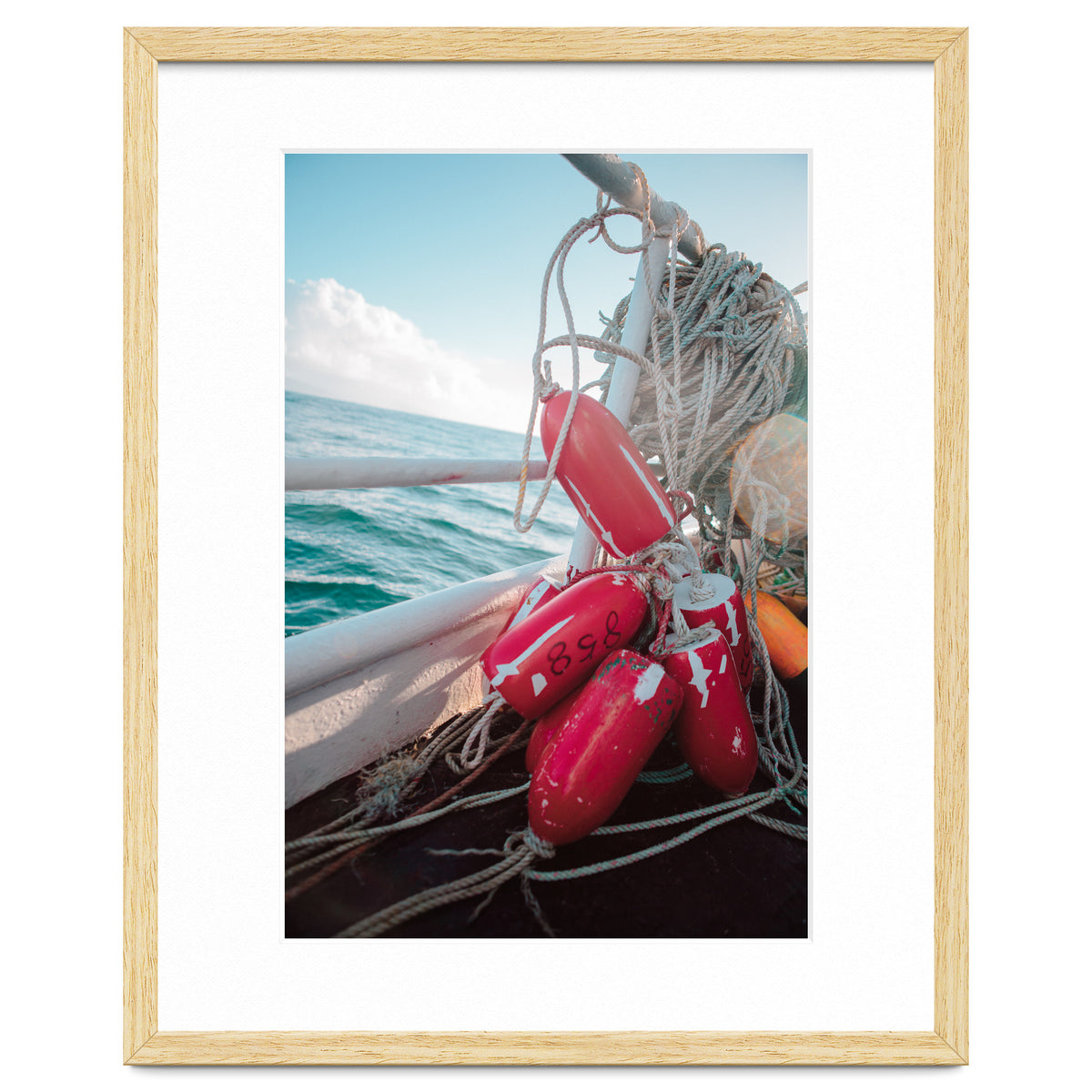 Buoys on a fishing boat