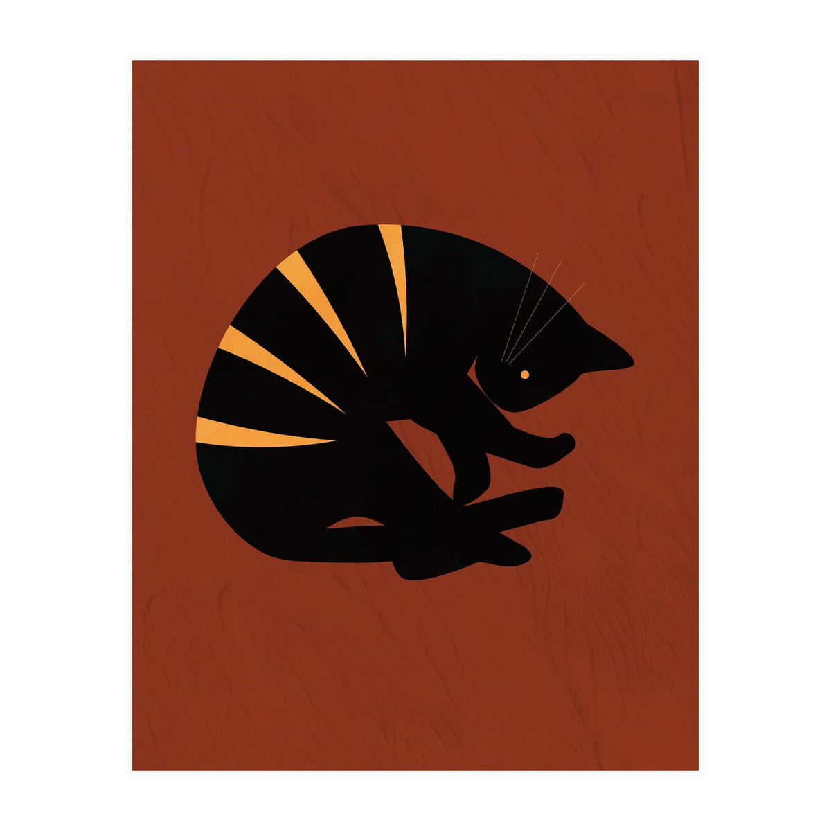 Black Cat Modern Terracotta (Print Only)