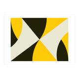 Geometric Shapes No. 4 - yellow, black & white (Print Only) thumbnail